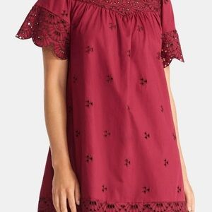 NWT bundle of 2 - Time and Tru size small (4-6) eyelet mini dresses